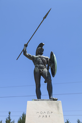 Leônidas, um dos heróis militares de Esparta – cidade que enfrentou Atenas na Guerra do Peloponeso