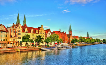 A cidade de Lübeck, na Alemanha, foi um dos principais centros comerciais da Liga Hanseática