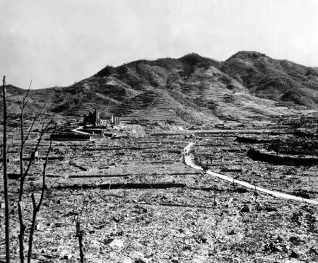 Ruínas de Nagasaki em foto de setembro ou outubro de 1945