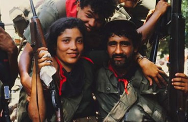 Grupo de revolucionários participante da Revolução Sandinista de 1979.