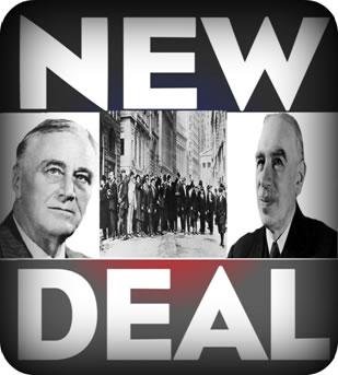 Franklin Delano Roosevelt e John Keynes: a política do New Deal.
