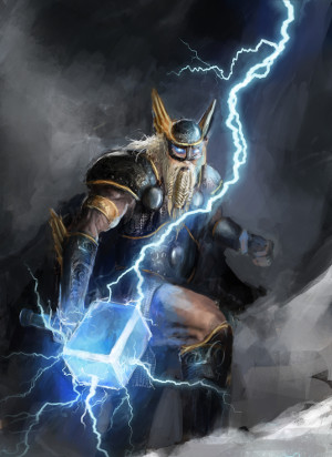 O deus Thor, filho de Odin, é uma das principais divindades dos vikings