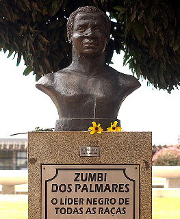 Busto de Zumbi dos Palmares, principal líder do Quilombo dos Palmares.*