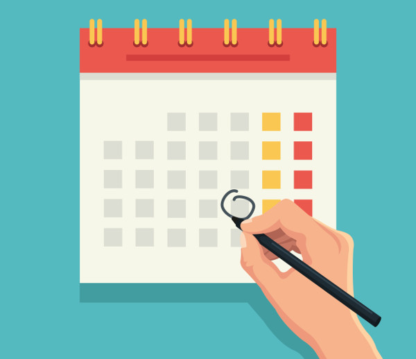 O calendário marca os dias, meses e estações do ano