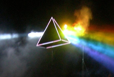 Observe o espectro que resulta da passagem da luz branca por um prisma
