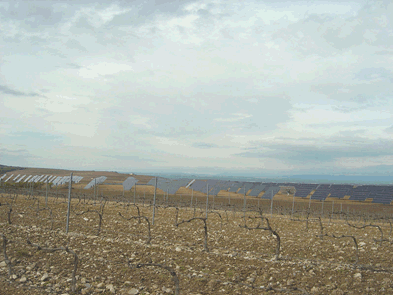 Campos de captação de energia solar