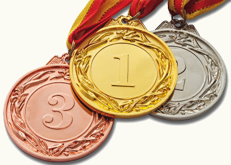 Os metais nobres são utilizados na confecção de medalhas para competições esportivas