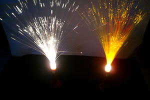 Objetos com luz de Néon.