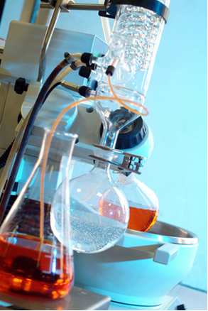 Aparelhagem montada em laboratório de Química