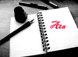 A ata constitui-se de uma estrutura específica